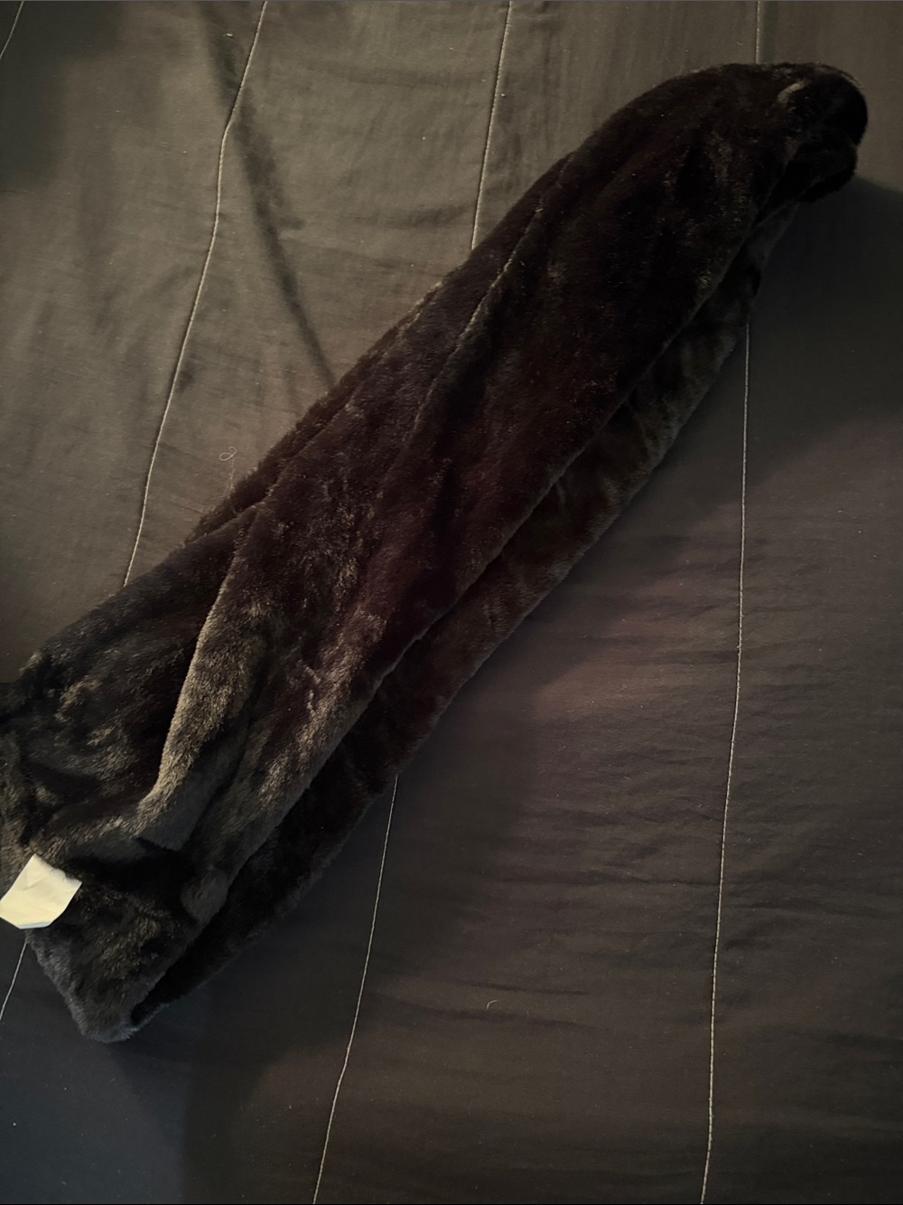 Black Faux Fur Scarf